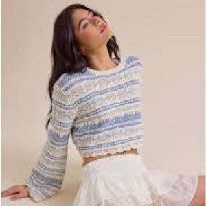 Francesca's Lace Tiered White Mini Skirt Large NWT